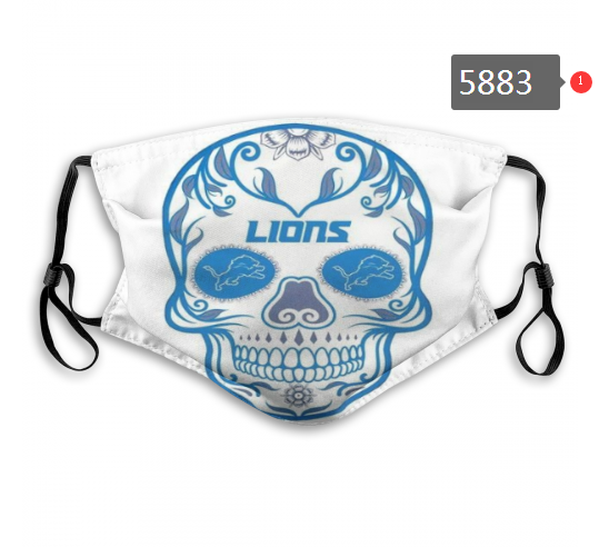 2020 NFL Detroit Lions Dust mask with filter->nfl dust mask->Sports Accessory